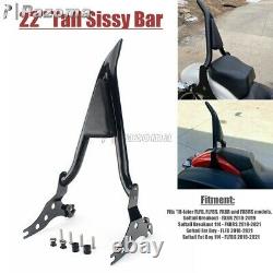 Motorcycle Tall Sissy Bar Backrest For Harley Softail Fat Boy 2018-2021 -22 in