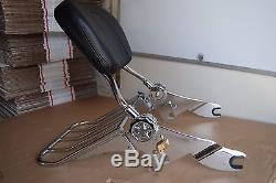 NEW Adjustable and Detachable Backrest SissyBar with LOCK Harley Touring 09UP
