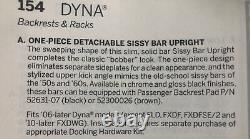 OEM HARLEY DAVIDSON One Piece Detachable UPRIGHT Sissybar 06-later DYNA Black