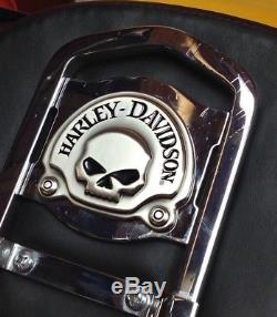 OEM Harley Detachable Skull Sissy Bar Softail Heritage Passenger Backrest