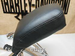 Oem Harley'02-05 Dyna Passenger Backrest Sissy Bar Pad Upright Luggage Rack