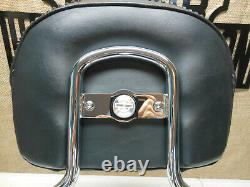 Oem Harley 07-17 Softail Mini Medallion Round Chrome Passenger Backrest Sissybar