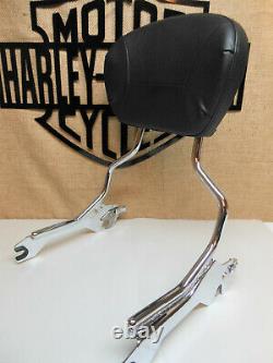 Oem Harley'18-22 M8 Flfb Fxbr Holdfast Chrome Passenger Backrest Sissybar & Pad