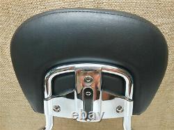 Oem Harley'97-08 Touring Passenger Backrest Flhx Stitching Pad Sissybar Detach