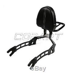 Passenger Backrest Sissy Bar Cushion Pad Black For Indian Scout Sixty 2015-2019