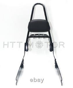 Passenger Detachable sissybar backrest luggage rack For Harley Dyna 02-05 FXDL