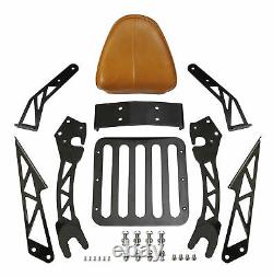 Passenger SissyBar Backrest Luggage Rack & Spools Fit For Indian Scout 15-20 16