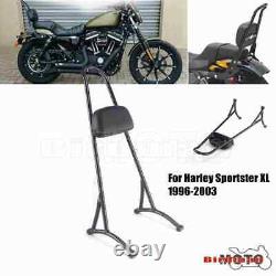 Passenger Sissy Bar Backrest Kit For Harley Sportster XL 883 1200 Custom 1996-13