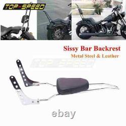 Passenger Sissy Bar Backrest Set For Harley Softail Street Bob FXBB FLDE FLHC