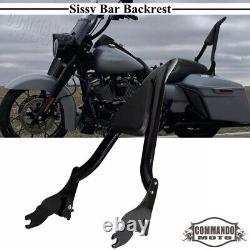 Rear Backrest Sissy Bar For Harley Road King Electra Glide Ultra Limited 2009-22