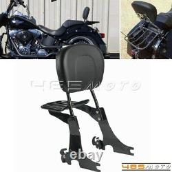 Rear Sissy Bar Backrest Passenger For Harley Sportster Custom XL883 XL1200 94-13
