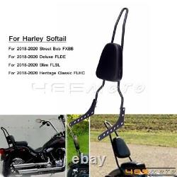 Rear Sissy Bar-Passenger Backrest For 18-20 Harley Softail FXBB FLHC FLSL FLDE