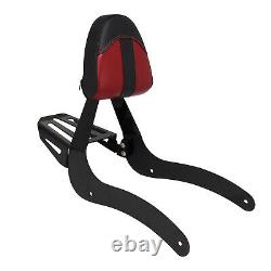 Red Rear Passenger Backrest SissyBar Seat With Rack For Indian Scout Sixty 14-22