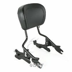 Sissy Bar Backrest Air Wing Luggage Rack & Docking Fit For Harley Touring 14-22