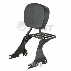 Sissy Bar Backrest Luggage Rack Fit For Harley Sportster Forty Eight Seventy Two