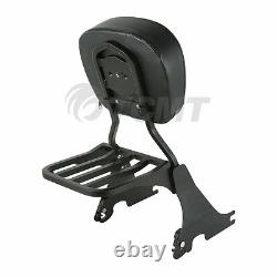Sissy Bar Backrest Luggage Rack Fit For Harley Sportster Forty Eight Seventy Two