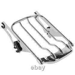 Sissy Bar Backrest Luggage Rack Fit For Harley Touring Road King Air Wing 09-20