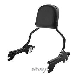 Sissy Bar Backrest Pad Luggage Rack Fit For Harley FLDE FLHC FXBRS 18-2022 2021