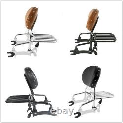 Sissy Bar Backrest Pad Luggage Rack Fit For Indian Chief Dark Horse 2016-2018 US