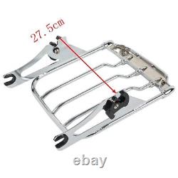 Sissy Bar Backrest Pad Luggage Rack For Harley Touring Electra Road Glide 09-Up