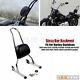 Sissy Bar Backrest Rear Passenger Pad with Bolts For Harley Softail Custom FXST