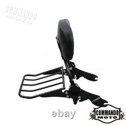 Sissy Bar Backrest with Luggage Rack For Harley Road King Street Electra Glide 09+