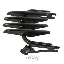 Sissy Bar Backrest with Stealth Luggage Rack Docking Kit For Harley Touring 14-Up