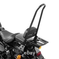Sissy Bar Detachable+Luggage Rack CSXL for Harley Davidson Sportster 04-20 blk