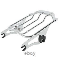 Sissy Bar Luggage Rack & Hardware Kit Fit For Harley Touring Electra Glide 14-Up