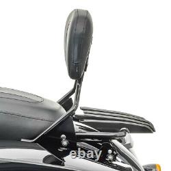 Sissy Bar + Luggage Rack XB + Docking Kit for Harley Touring 14-20 black