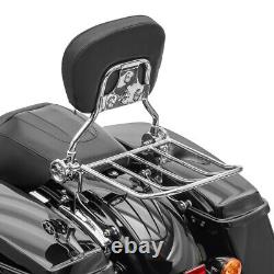 Sissy Bar+Luggage Rack for Harley Davidson Electra Glide Standard 19-22 chrome