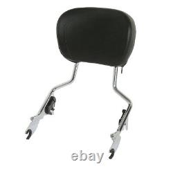 Sissy Bar Passenger Backrest Luggage Rack Fit For Harley Touring Air Wing 09-Up
