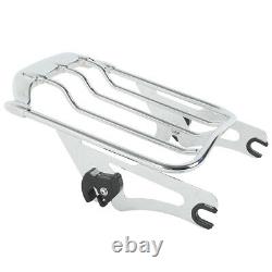 Sissy Bar Passenger Backrest Luggage Rack Fit For Harley Touring Air Wing 09-Up