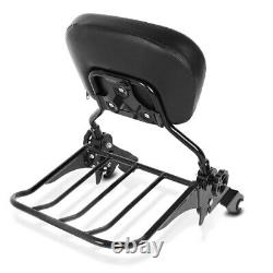 Sissy Bar+ Rear Rack+ Docking Kit for Harley Electra Glide Standard 09-10 black