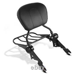 Sissy Bar+ Rear Rack+ Docking Kit for Harley Electra Glide Standard 09-10 black