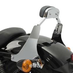 Sissy Bar S1 for Harley Sportster 1200 Custom 04-20 with docking kit chrome