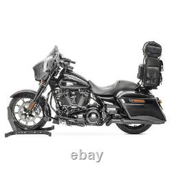 Sissy Bar SB1 + Tail Bag LX for Harley Street Glide Special 15-22 with rack bl