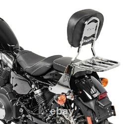 Sissy Bar + luggage rack for Harley Davidson Sportster 04-20 chrome
