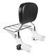 Sissy Bar with Rear Rack detachable S1 for Harley Road King Classic 98-06 chrome
