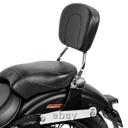Sissy Bar with Rear Rack detachable for Harley Davidson Dyna 2006-2017 chrome