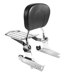 Sissy Bar with Rear Rack for Harley Heritage Softail Classic 00-17 chrome
