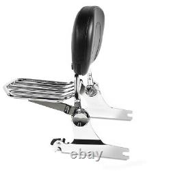 Sissy Bar with Rear Rack for Harley Heritage Softail Classic 00-17 chrome