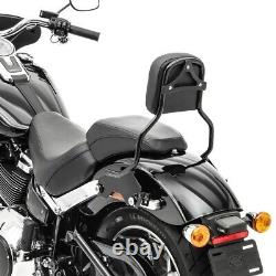 Sissy bar for Harley Softail Low Rider ST 2022 detachable w. Docking Kit R1 blk