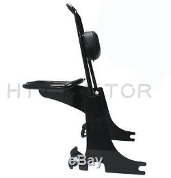 Sissybar backrest Detachable luggage rack For Harley Sportster 04-16 Black