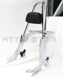 Sissybar backrest Detachable luggage rack For Harley Sportster 04-16 Chrome