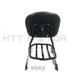 Sissybar backrest Detachable luggage rack For Harley Sportster 94-03 Black