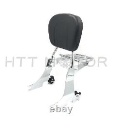Sissybar backrest Detachable luggage rack For Harley Sportster 94-03 Chrome