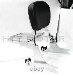 Sissybar backrest luggage rack Detachable For Harley 06-17 FXST FXSTB FXSTS