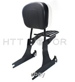Sissybar backrest luggage rack Detachable For Harley Dyna 02-18 except FXDF