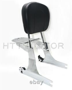 Sissybar backrest luggage rack Detachable For Harley Dyna 05-19 except FXDF
